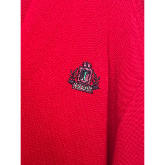Izod Men's Preppy V-Neck Sweater Retro Collegiate Grandpa Mr Rogers Red Size XXL - Picture 5 of 7